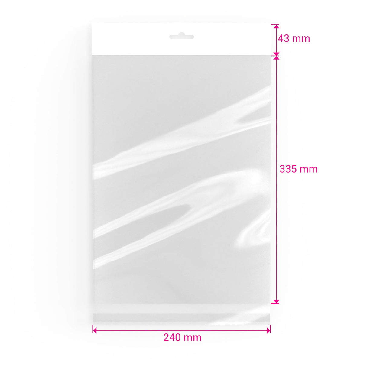 Sacs en cellophane avec en-tête (OPP)