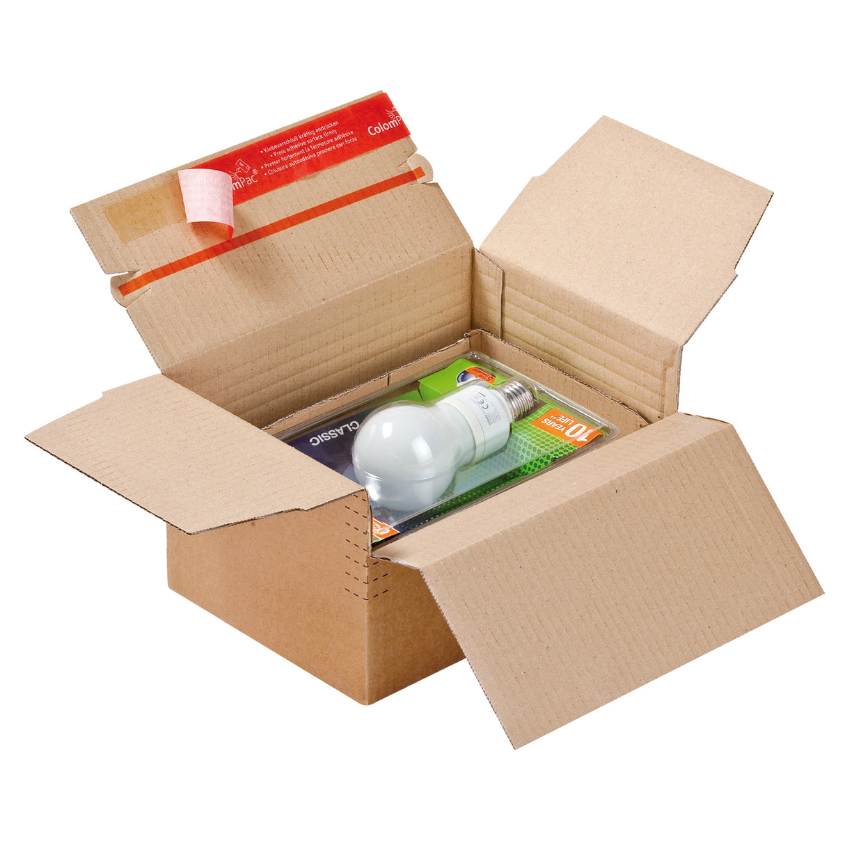 Boîte en carton ajustable avec fermeture auto-agrippante pour les expéditions