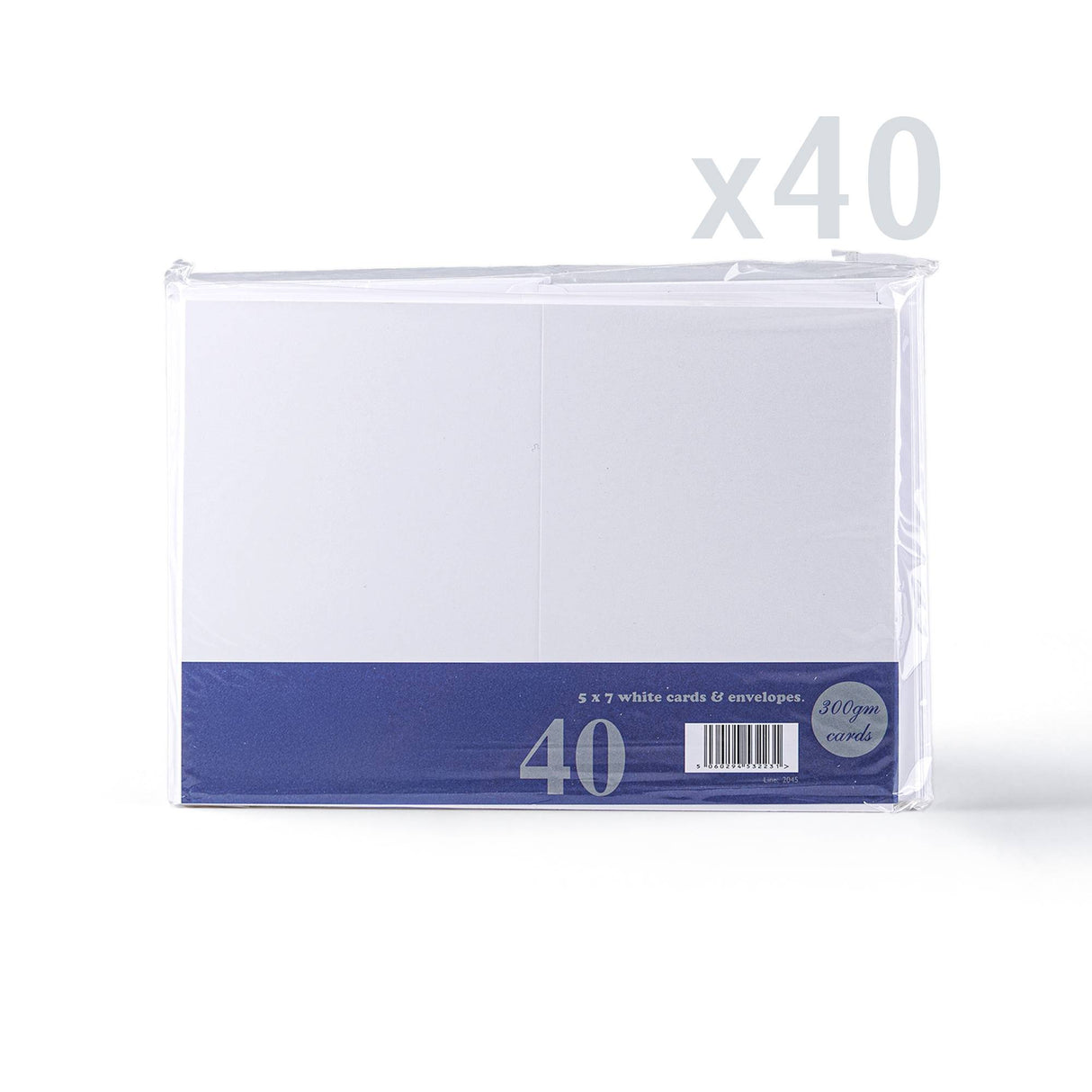 Cartes et enveloppes blanches à texture lisse – lot