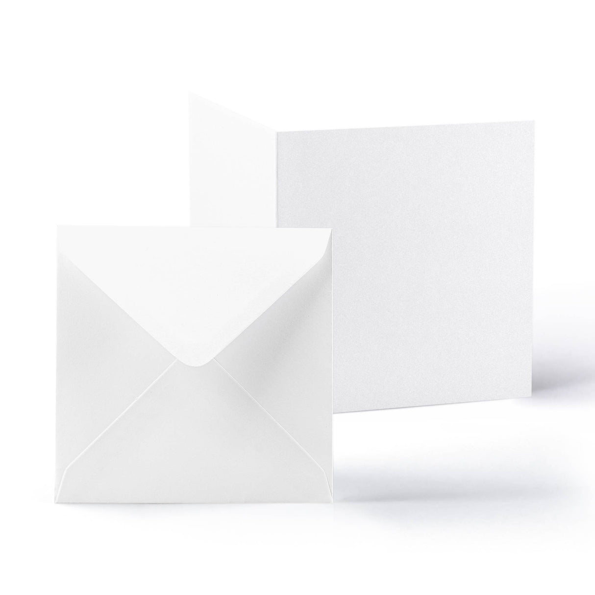 Cartes et enveloppes blanches à texture lisse – lot