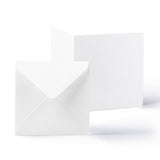 Cartes et enveloppes blanches à texture lisse – lot
