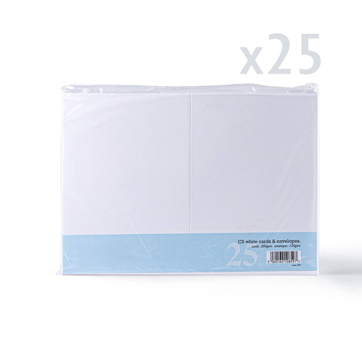 Cartes et enveloppes blanches à texture lisse – lot