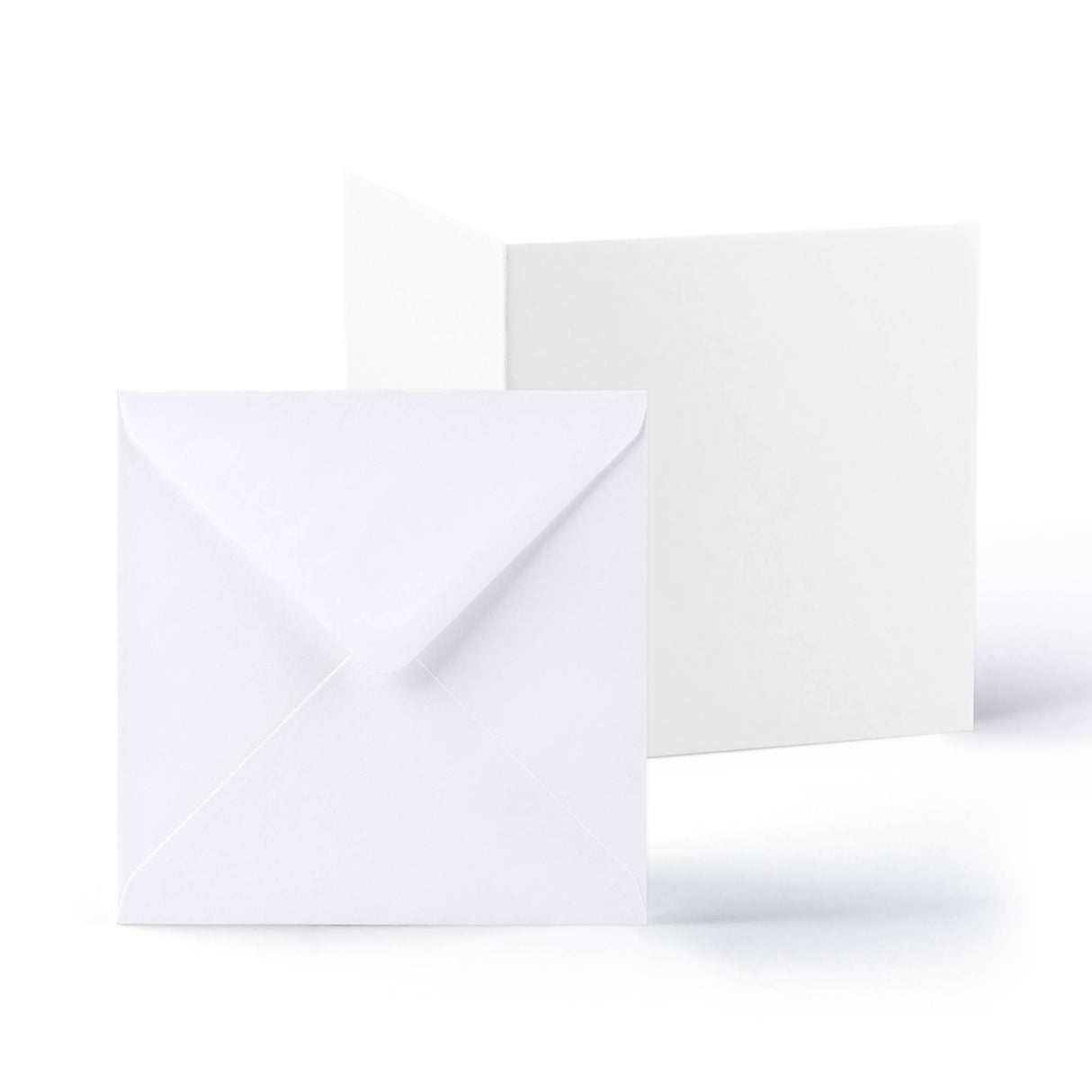 Cartes et enveloppes blanches à texture lisse – lot
