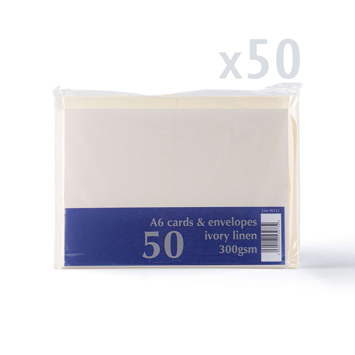 Cartes et enveloppes à texture lin – lot