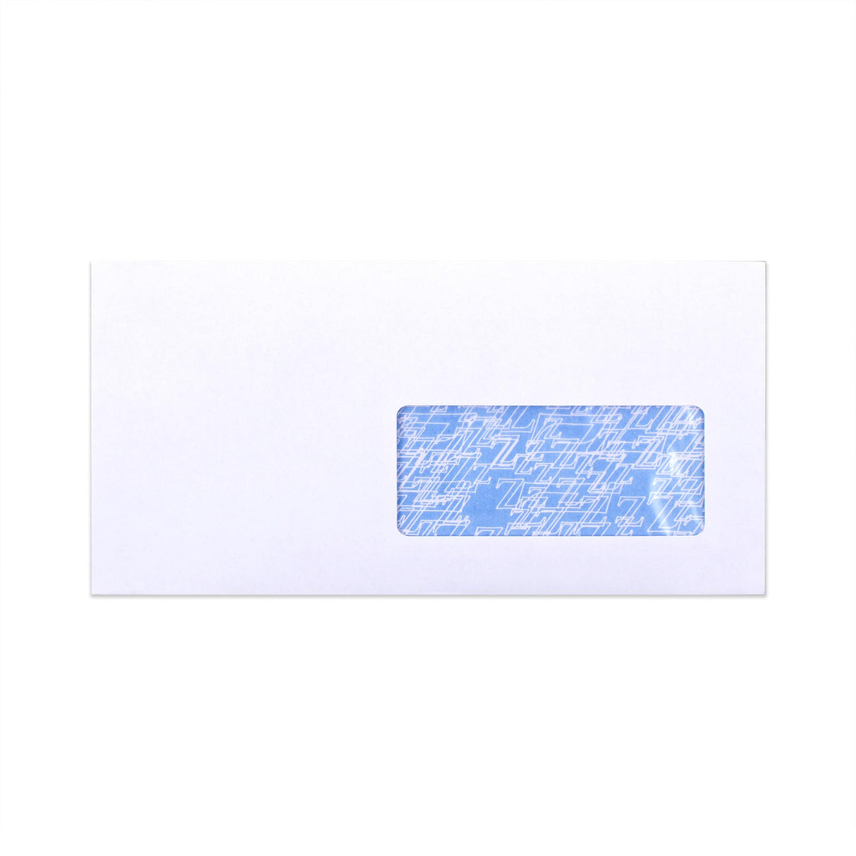 Enveloppe blanche avec impression intérieure – fenêtre 110x220 mm (DL) 90gr/m²