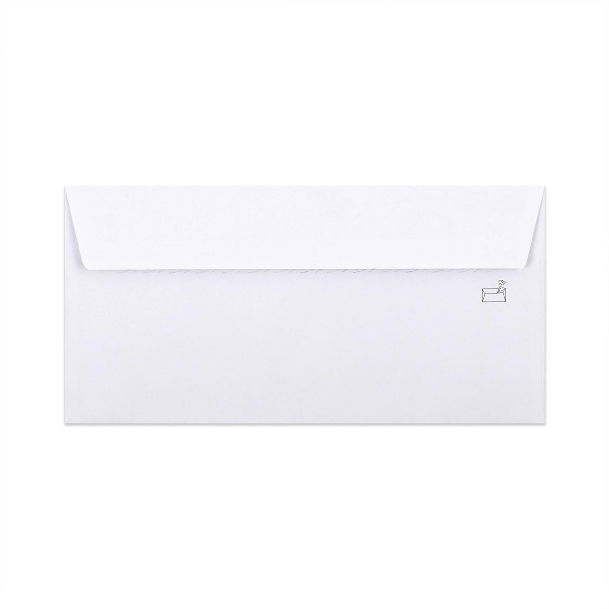 Enveloppe blanche avec impression intérieure – fenêtre 110x220 mm (DL) 90gr/m²