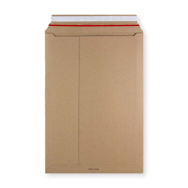 Manila Brown Peel & Seal Rigid Board Mailers Envelope (500 x 340mm)