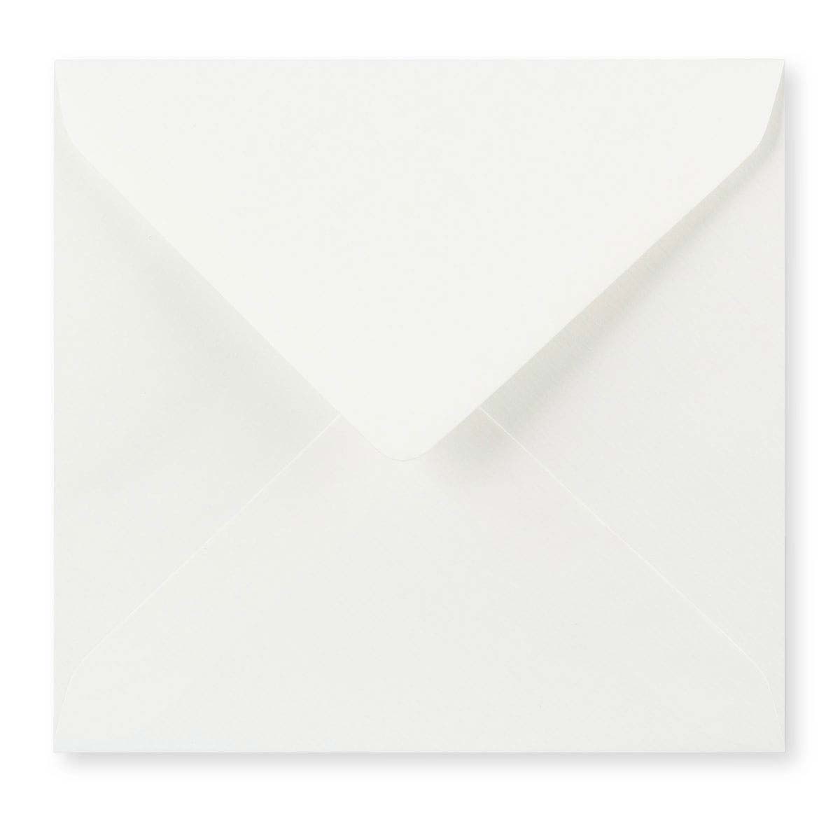 Enveloppe blanche vergée légère (90 g/m²) 155x155 mm