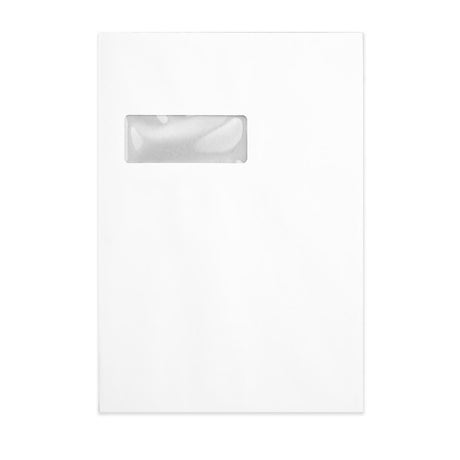 Enveloppe Blanche à Dos Cartonné et Fenêtre 324x229 mm (C4)