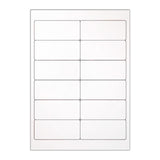 Étiquettes adhésives blanches et transparentes