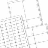 Étiquettes adhésives blanches et transparentes