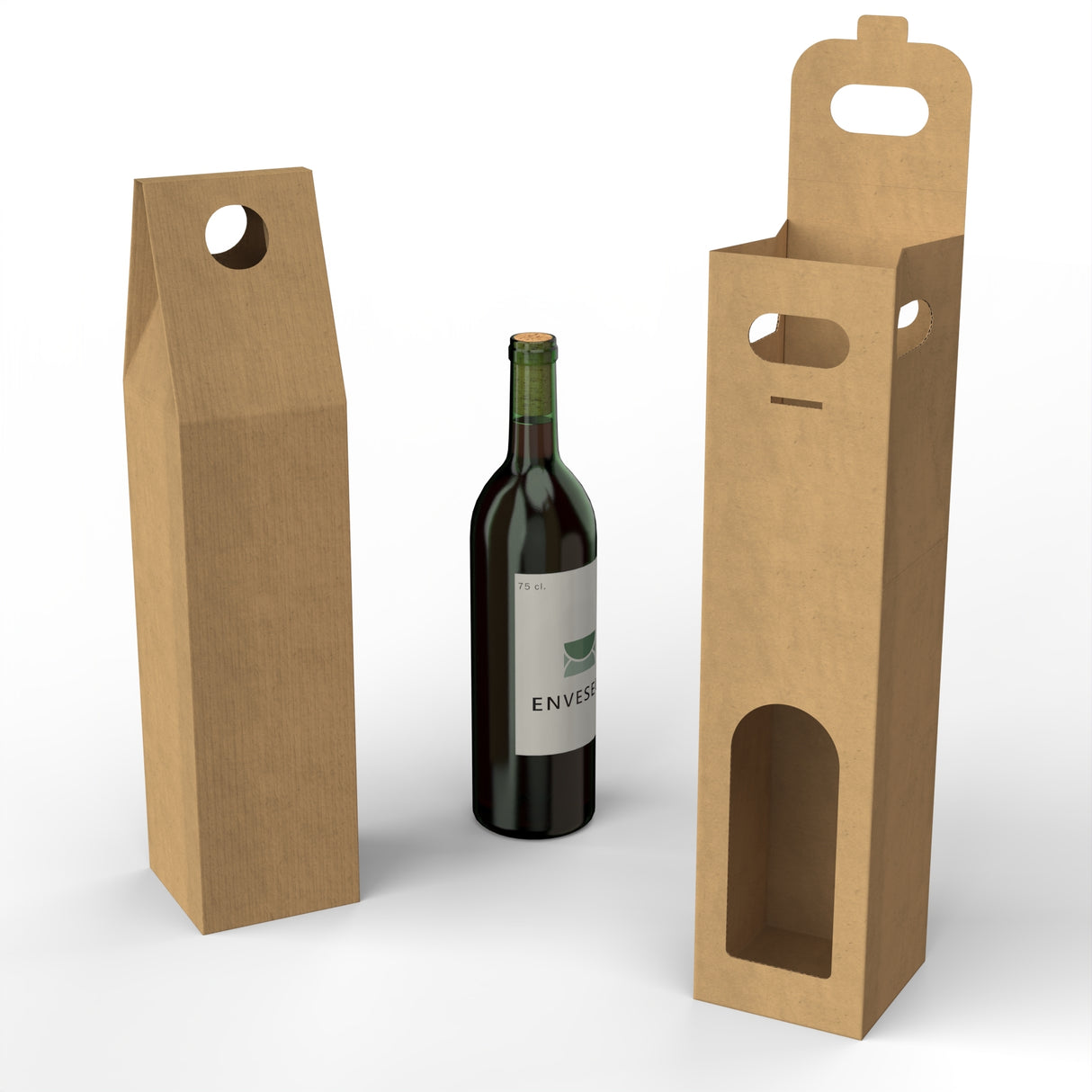 Boîte carton pour bouteille de vin (75 cl.)