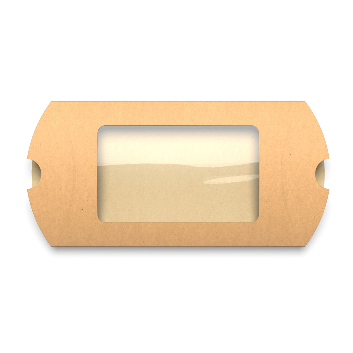 Boîtes oreillers Kraft avec fenêtre