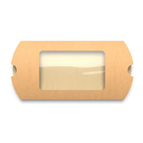 Boîtes oreillers Kraft avec fenêtre