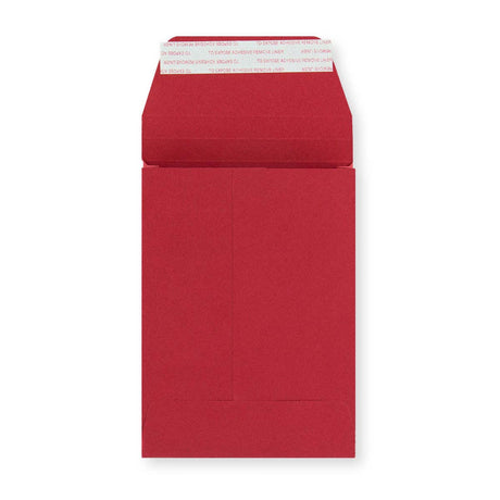 Enveloppe rouge foncée à soufflet 162x114x25 mm (C6)