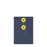 Coloured envelopes with string and washer closure Navy Blue + Yellow 162 x 114 mm (C6)