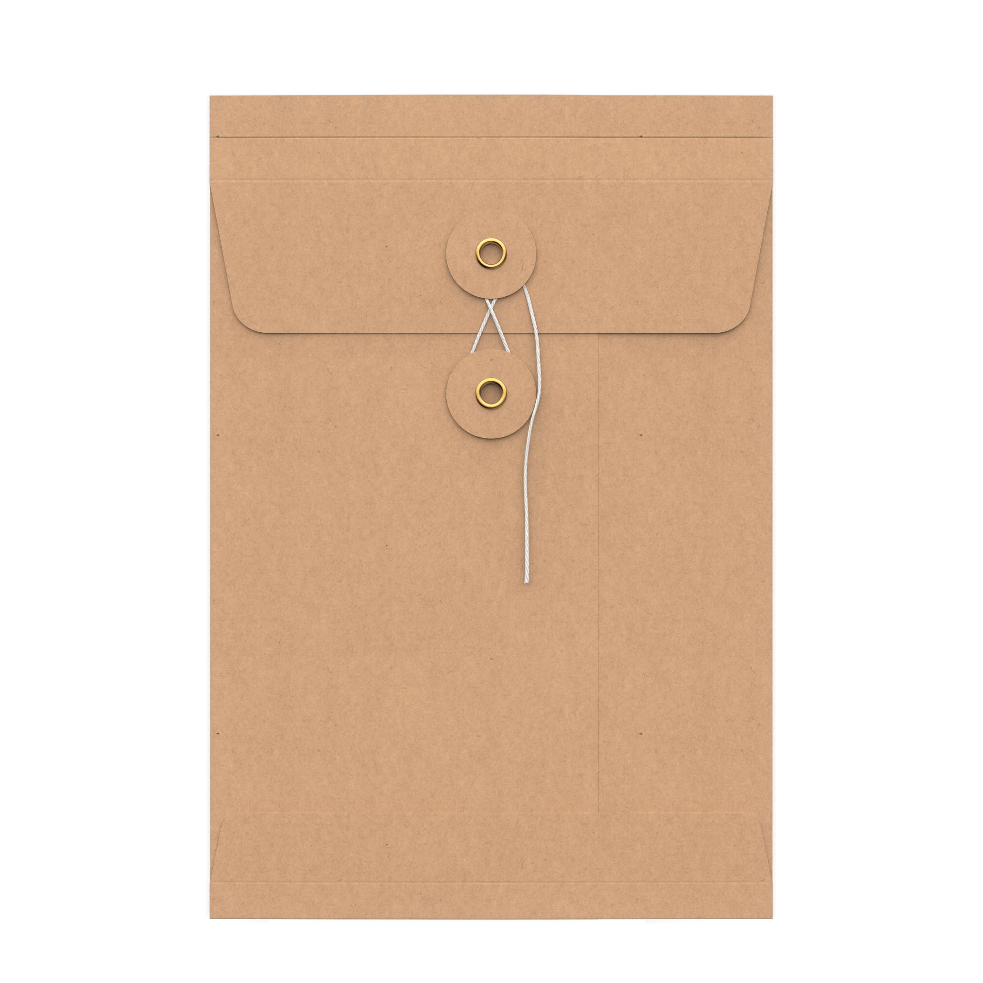 Enveloppes à soufflet à rondelle et ficelle - Fermeture Japonaise